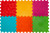Ortek Masážna podložka „Ortek Mix Puzzle“ 6 prvkov Mäkká
