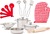 Woody - Set di utensili da cucina, 12 pezzi