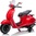 Elektrická motorka Vespa 946 aj so spätným chodom, červené, s pomocnými kolesami