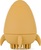 PETITE&amp;MARS Hračka silikónová do vody s kefkou Splashy Rocket Intense Ochre 6m+