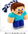 MINECRAFT Hundespielzeug mit Seil Steve