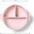BABYONO Silikonteller mit Saugnapf und Deckel rosa 6m+