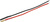 Konektor pozlátený 2.0mm s káblom 20AWG 10cm (1 pár)