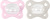 CHICCO Cumlík Physio Dual Soft silikónový dievča 2-6m, 2 ks