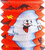 Lampión Halloween 15 cm so svietiacim prútikom 39 cm oranžový