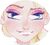 Mad Beauty Arcmaszk ragyogást adó hidratáló textil Elsa Frozen 25ml