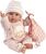 Llorens 63812 NEW BORN - muñeca bebé realista con sonidos y cuerpo de tela suave