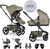 EASYWALKER Set XL kočík kombinovaný Harvey NXT s príslušenstvom Moss Green