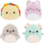 SQUISHMALLOWS Micromallows 4Pack - Axolotl, Katze, Taco, Hai