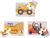 Bigjigs Toys Puzzle 3v1 Stavebné stroje