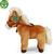 Cavallo di peluche marrone in piedi 30 cm ECOLOGICO