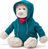 Lumpin Orso Spencer in felpa blu, 36cm