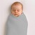 Musselin Babydecke New Baby 70x100 cm grau