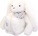 Doudou plišani zeko s maramom bijeli 35 cm