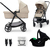 KINDERKRAFT Kočík kombinovaný 3v1 Newly Sand beige + Mink PRO