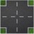 BRIXIES Plus 225.007 Design-Bauplatte - Kreuzung 25,5 x 25,5 cm