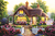 Peinture au diamant - Chalet fleuri 30 x 40 cm