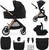 KINDERKRAFT Kombikinderwagen Vesto 2 3in1 Schwarz