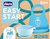 CHICCO Set Essgeschirr Silikon - blau, 6m+
