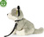 Plyšový pes husky sediaci s vodítkom 28 cm ECO-FRIENDLY
