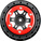 Pro-Line disk 2.2/3.0" Split Six predný H12 červeno-čierny (2)