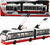 CITY SERVICE CAR - 1:16 Kĺbový trolejbus - červený na zotrvačník so zvukmi