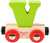 Bigjigs Rail Vagón de tren de madera - Letra V