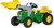 Rollytoys Šliapací traktor Rolly Kid John Deere s vlečkou a nakladačom - zelený