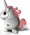 EUGY Jednorožec 3D kartonová skládačka