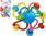 Hochet boule en plastique emmêlé 12cm