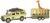 Kids Globe Traffic Land Rover Defender 14cm kov na spätný chod s prívesom 14cm a žirafa