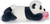 NICI peluche Panda Love con cuore 20cm, sdraiata