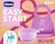 CHICCO Set Essgeschirr Silikon - pink, 6m+
