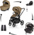 Kolica Move Cross 5X + autosjedalica XM Plus i-Size paket, Latte Beige