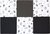 Tappetino da gioco pieghevole imbottito per bambini 5 in 1, Black&amp;White