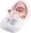 Llorens 63806 NEW BORN - muñeca bebé realista con sonidos y cuerpo de tela suave