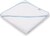 Toalla de felpa para niños con capucha New Baby BASIC 80x80 blanco-azul
