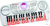Tasten mit Discokugel mit Lernfunktion 50x21 cm