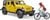 Bruder 02543 JEEP Wrangler Rubicon, horský bicykel a cyklista