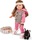 Götz Puppe Hannah mit schwarzem Hund 50cm