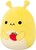Squishmallows Žltý banánový slimák - Zarina, 20 cm