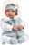 Llorens 84485 NEW BORN - realistická bábika bábätko so zvukmi a mäkkým látkovým telom - 44