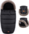 PETITE&amp;MARS Set zimný fusak Comfy 4v1 + rukavice na kočík Furry Forever Black