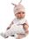 Llorens 74508 NEW BORN - realistická bábika bábätko so zvukmi a mäkkým látkovým telom - 45