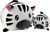 Magic Baby Zebra - mamička s mláďatkom - set plyšových hračiek 20 a 40 cm