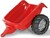 Rollytoys Šliapací traktor Rolly Kid Case s vlečkou, červený