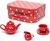 Bigjigs Toys Set da tè rosso a pois