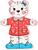 Woody Puzzle guardaroba Kitten, 18 pezzi