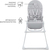 KINDERKRAFT Stolička jedálenská Binci Light Grey
