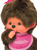 Monchhichi Mončiči ragazza con bavaglino rosa 20cm